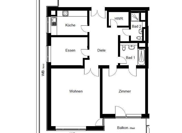 Wohnung zur Miete 1.580 € 3 Zimmer 100 m² 1. Geschoss frei ab 01.05.2026 Krohstraße 2 Bayenthal Köln 50968
