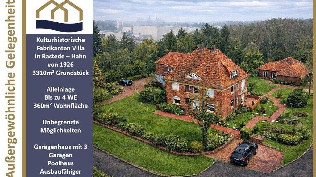 Mehrfamilienhaus zum Kauf 819.000 € 13 Zimmer 360 m² 3.310 m² Grundstück Zum roten Hahn 15, 15a+b Hahn Rastede / Hahn 26180