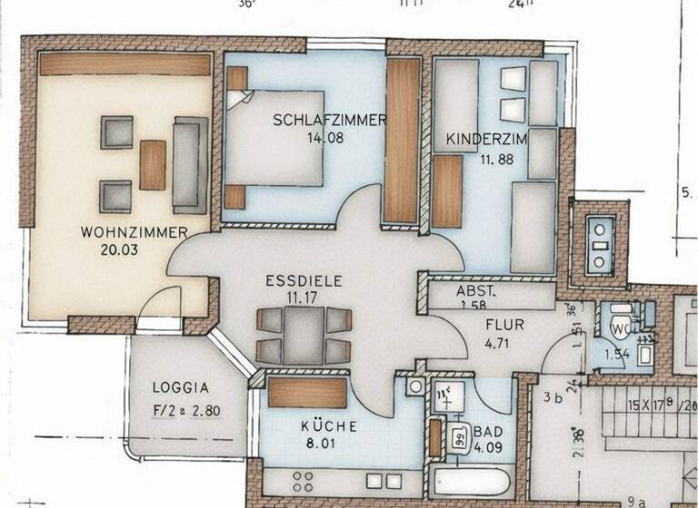 Wohnung zum Kauf 239.000 € 3,5 Zimmer 80 m² 1. Geschoss Roter Hügel Bayreuth 95445