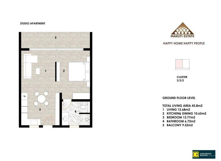 Studio zum Kauf - Erstbezug 78.883 € 1 Zimmer 43,2 m² 1. Geschoss Paje 73204