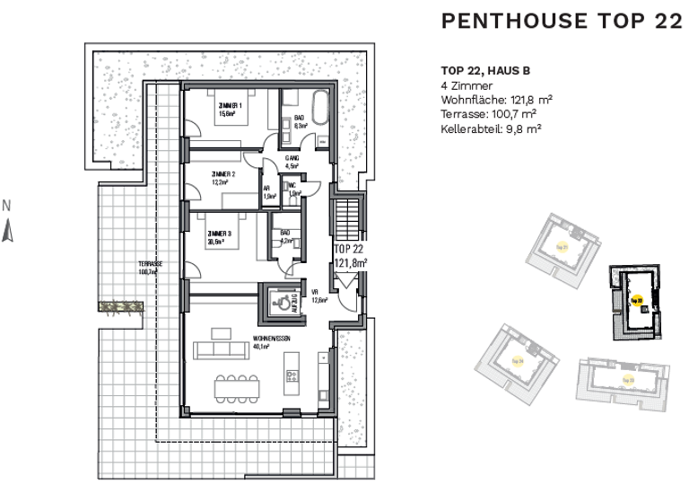 Wohnung zum Kauf 853.140 € 4 Zimmer 121,8 m² frei ab 01.06.2028 Lind Villach 9500
