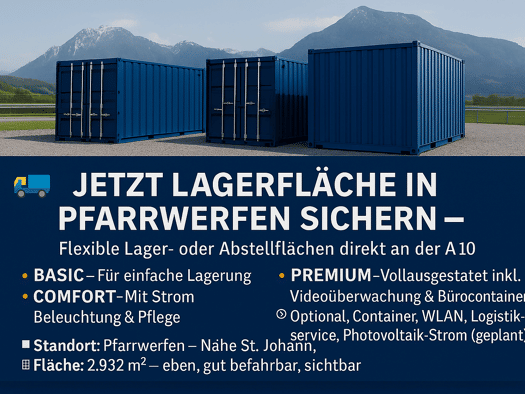 Gewerbegrundstück zur Miete provisionsfrei 2.932 m² Grundstück Laubichl 59 Pfarrwerfen 5452