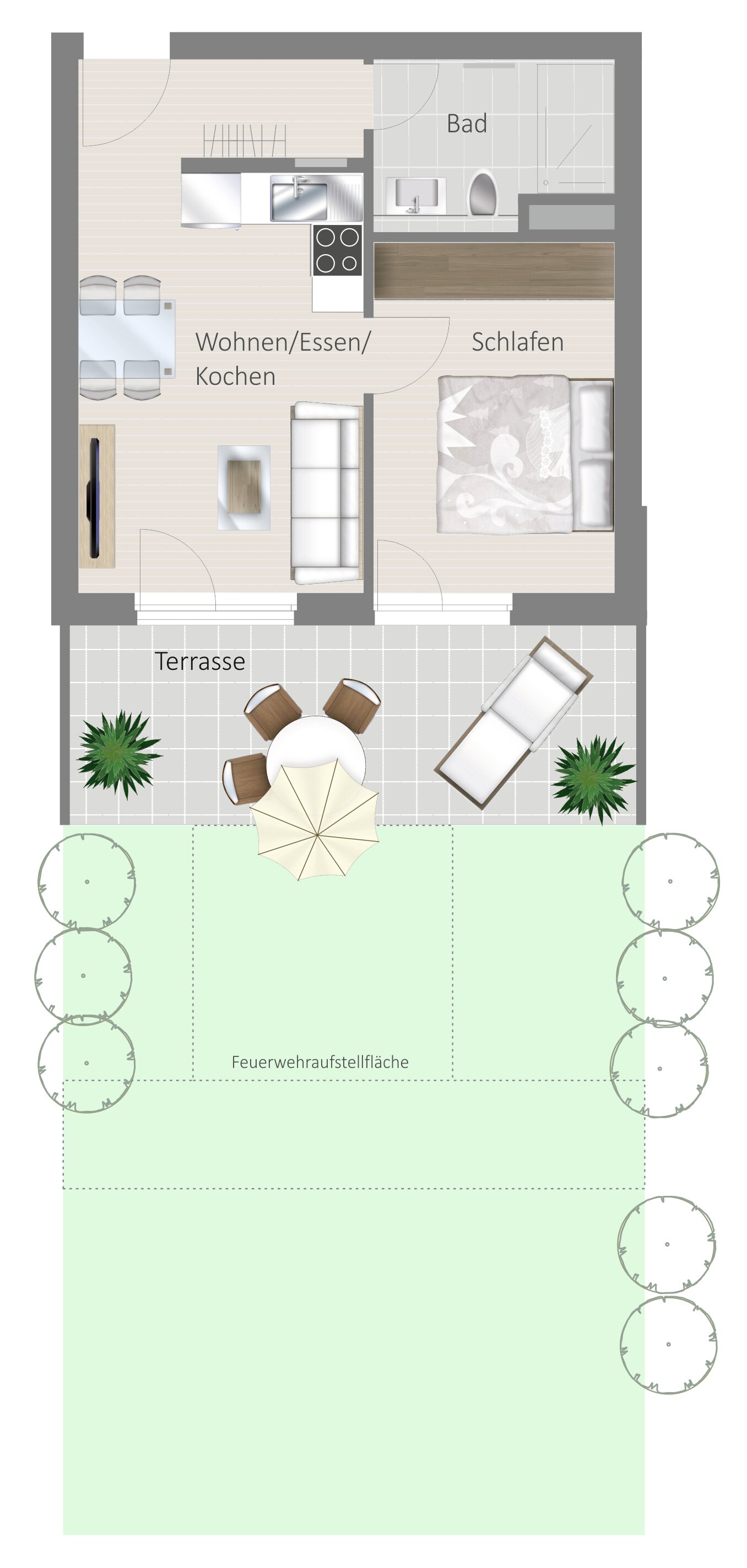 Wohnung zum Kauf provisionsfrei 294.800 € 2,5 Zimmer 44,6 m²<br/>Wohnfläche EG<br/>Geschoss Stiegelstraße 26 Schwieberdingen Schwieberdingen 71701