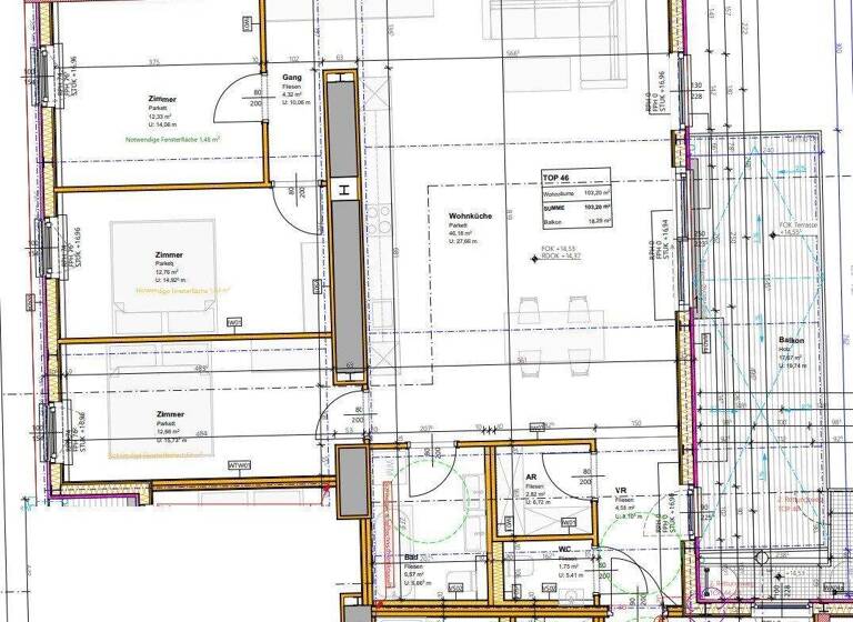 Wohnung zur Miete - Erstbezug 1.990 € 4 Zimmer 101,5 m² 4. Geschoss Wien 1100
