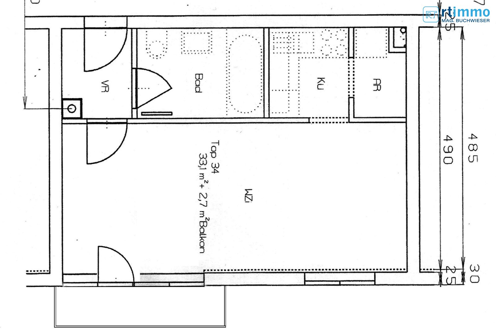 Wohnung zur Miete 546 € 1 Zimmer 33 m²<br/>Wohnfläche Wien 1120