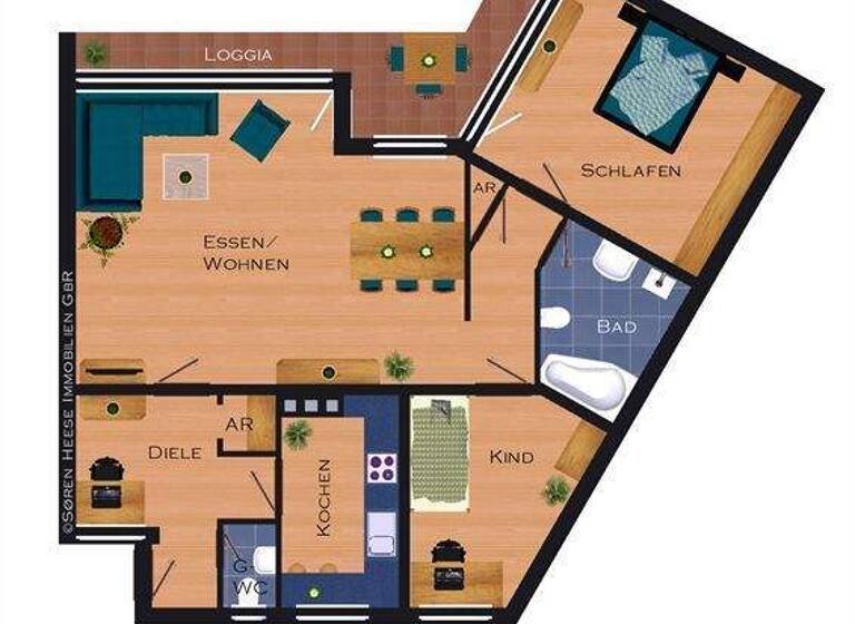 Wohnung zum Kauf 398.000 € 3 Zimmer 88,5 m² 5. Geschoss Wienburg Münster 48147