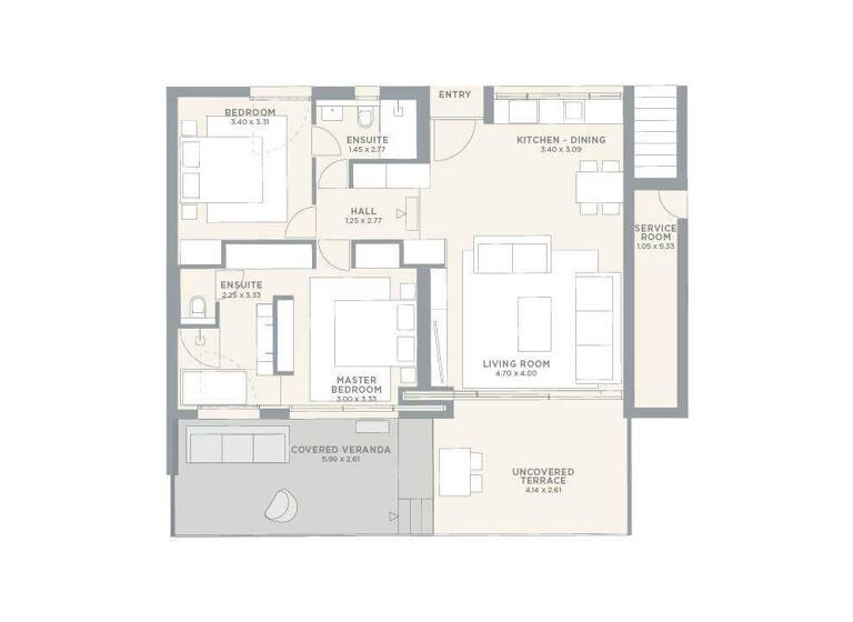 Wohnung zum Kauf 845.000 € 3 Zimmer 90 m² Tsada