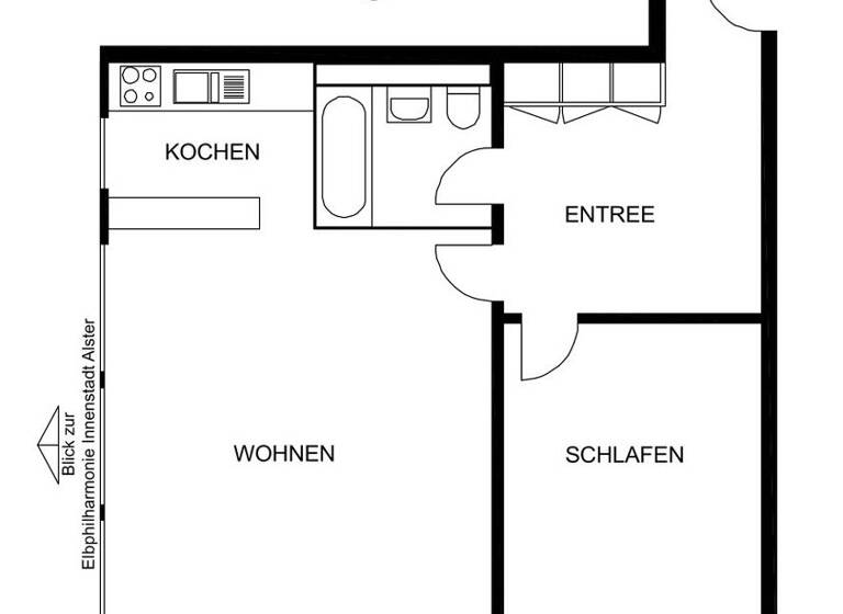 Wohnung zum Kauf 329.000 € 2 Zimmer 64 m² 6. Geschoss Uhlenhorst Hamburg 22083