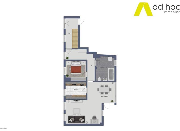 Wohnung zur Miete 440 € 2 Zimmer 81 m² EG Scharrenstr. 34 Zeitz 06712