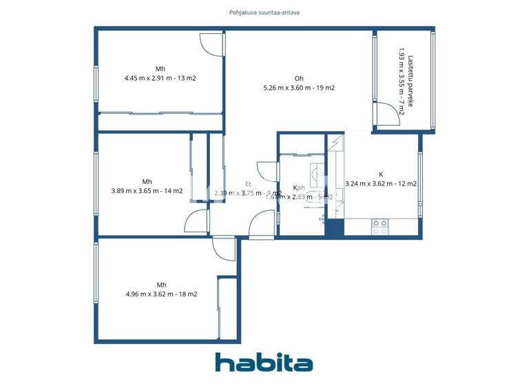 Wohnung zum Kauf 294.000 € 4 Zimmer 96 m² 2. Geschoss Kokkokalliontie 7 Helsinki 00370