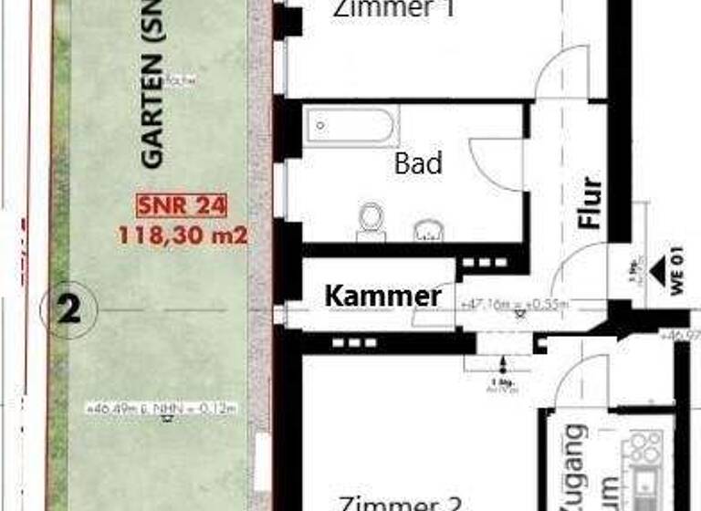 Wohnung zum Kauf 319.000 € 2 Zimmer 129 m² EG frei ab sofort Niederschönhausen Berlin 13156