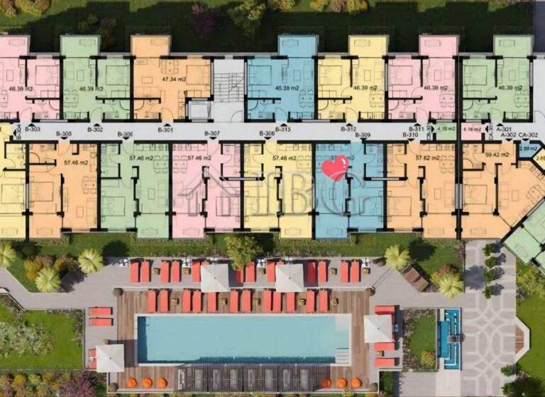 Wohnung zum Kauf 122.900 € 57,5 m² Sunny Beach