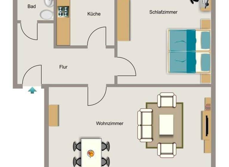 Wohnung zur Miete 470 € 2,5 Zimmer 50,4 m² 1. Geschoss frei ab 01.03.2026 Arenbergstraße 26 Brassert Marl 45768