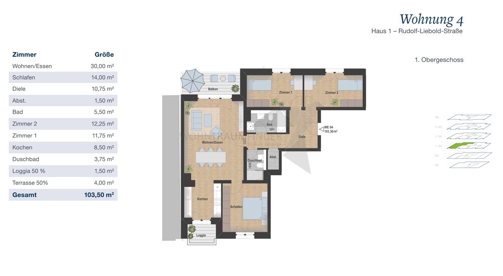 Wohnung zur Miete 1.140 € 4 Zimmer 103,5 m²<br/>Wohnfläche 1.<br/>Geschoss Rudolf-Liebold-Straße 8 Hilbersdorf 150 Chemnitz 09131