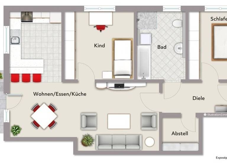 Wohnung zum Kauf provisionsfrei 384.861 € 3 Zimmer 89,5 m²<br/>Wohnfläche Neuendettelsau Neuendettelsau 91564