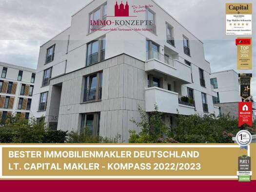 Wohnung zur Miete 810 € 2 Zimmer 54 m² EG Amtstr. 35 Werdervorstadt Schwerin 19055