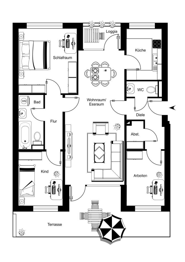 Wohnung zur Miete 1.100 € 3,5 Zimmer 81 m²<br/>Wohnfläche 01.02.2025<br/>Verfügbarkeit Alt - Reinbek Reinbek 21465