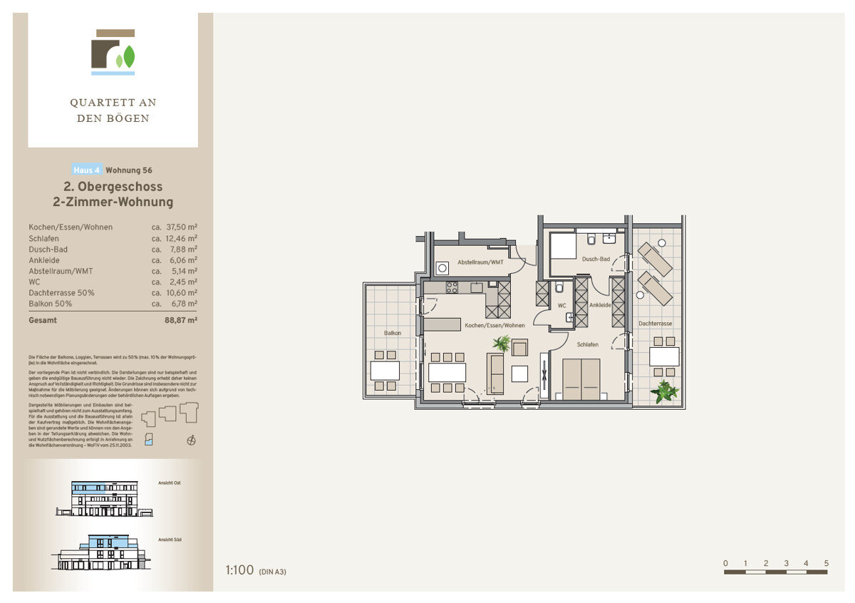 Wohnung zum Kauf 419.900 € 2 Zimmer 88,9 m²<br/>Wohnfläche Bergheim Bergheim 50126