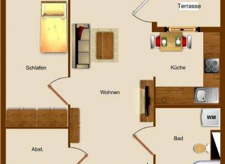 Terrassenwohnung zur Miete 543 € 2 Zimmer 54,3 m² EG frei ab sofort Landsbergerstraße 3 Pürgen 86932