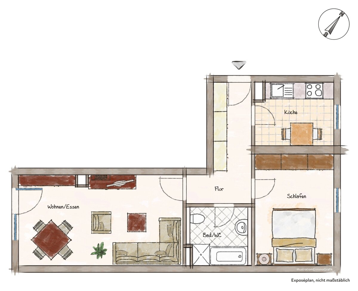 Wohnung zum Kauf 265.500 € 2 Zimmer 62 m²<br/>Wohnfläche 1.<br/>Geschoss Königsbrunn 86343