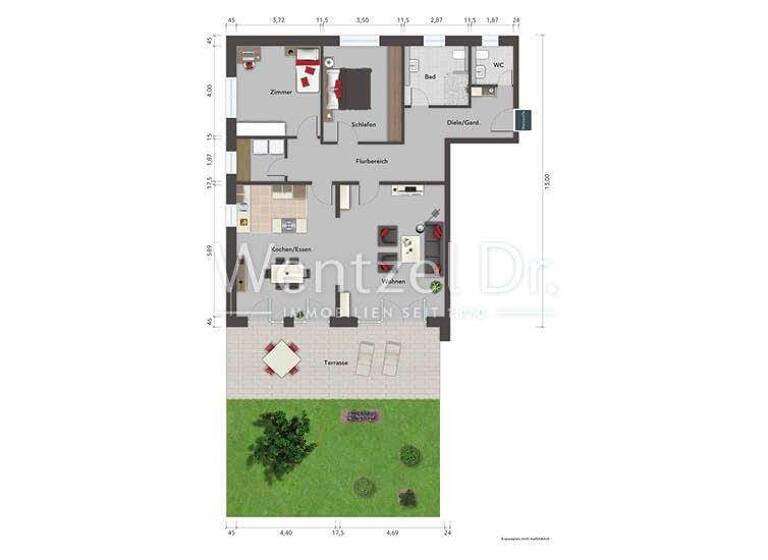 Terrassenwohnung zum Kauf - Erstbezug provisionsfrei 675.000 € 3 Zimmer 120,5 m² Aumühle 21521