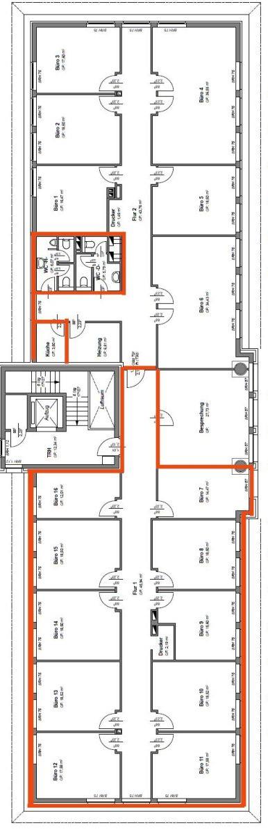 Bürofläche zur Miete provisionsfrei 7,50 € 230 m²<br/>Bürofläche ab 230 m²<br/>Teilbarkeit Saarn - Mitte und Mintard Mülheim an der Ruhr 45481