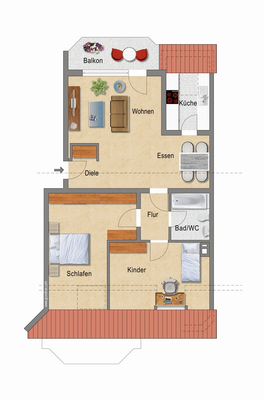 Wohnung zum Kauf provisionsfrei 140.000 € 3,5 Zimmer 79,6 m²<br/>Wohnfläche ab sofort<br/>Verfügbarkeit Hohehausstr. Bochhold Essen 45355