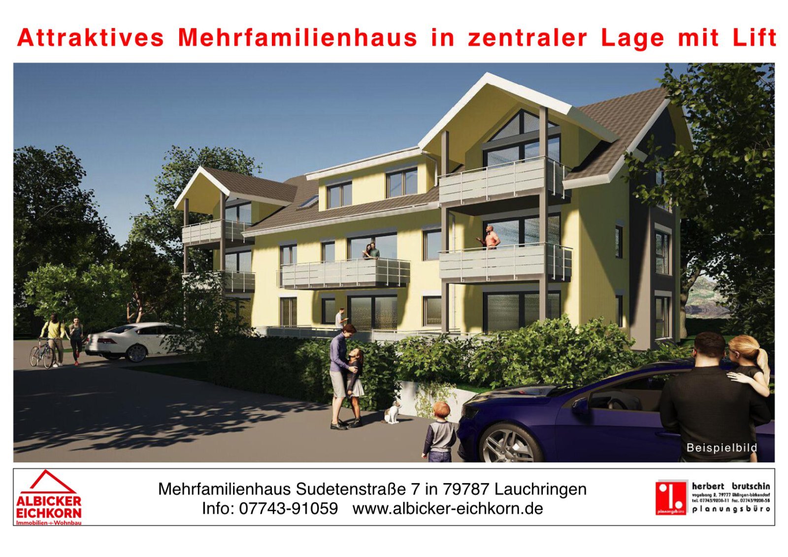 Wohnung zum Kauf provisionsfrei 385.000 € 3 Zimmer 87 m²<br/>Wohnfläche 3.<br/>Geschoss Sudetenstraße 7 Unterlauchringen Unterlauchringen 79787