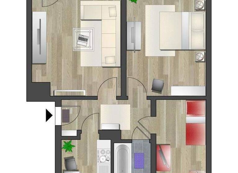Wohnung zur Miete 420 € 3 Zimmer 61,5 m² 3. Geschoss frei ab 01.08.2026 Blankenburgstr. 13 Furth Chemnitz 09114