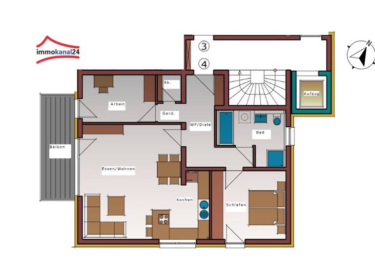 Wohnung zum Kauf provisionsfrei 361.000 € 3 Zimmer 86,2 m² 1. Geschoss frei ab sofort Solnhofen 91807