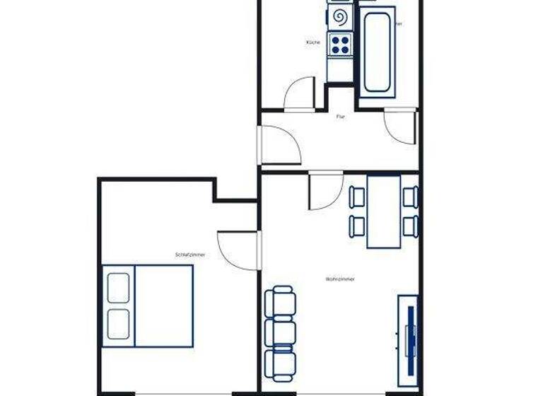 Wohnung zur Miete 421 € 2 Zimmer 46,8 m² 2. Geschoss frei ab 08.03.2026 Am Park 24 Gaschwitz Markkleeberg 04416