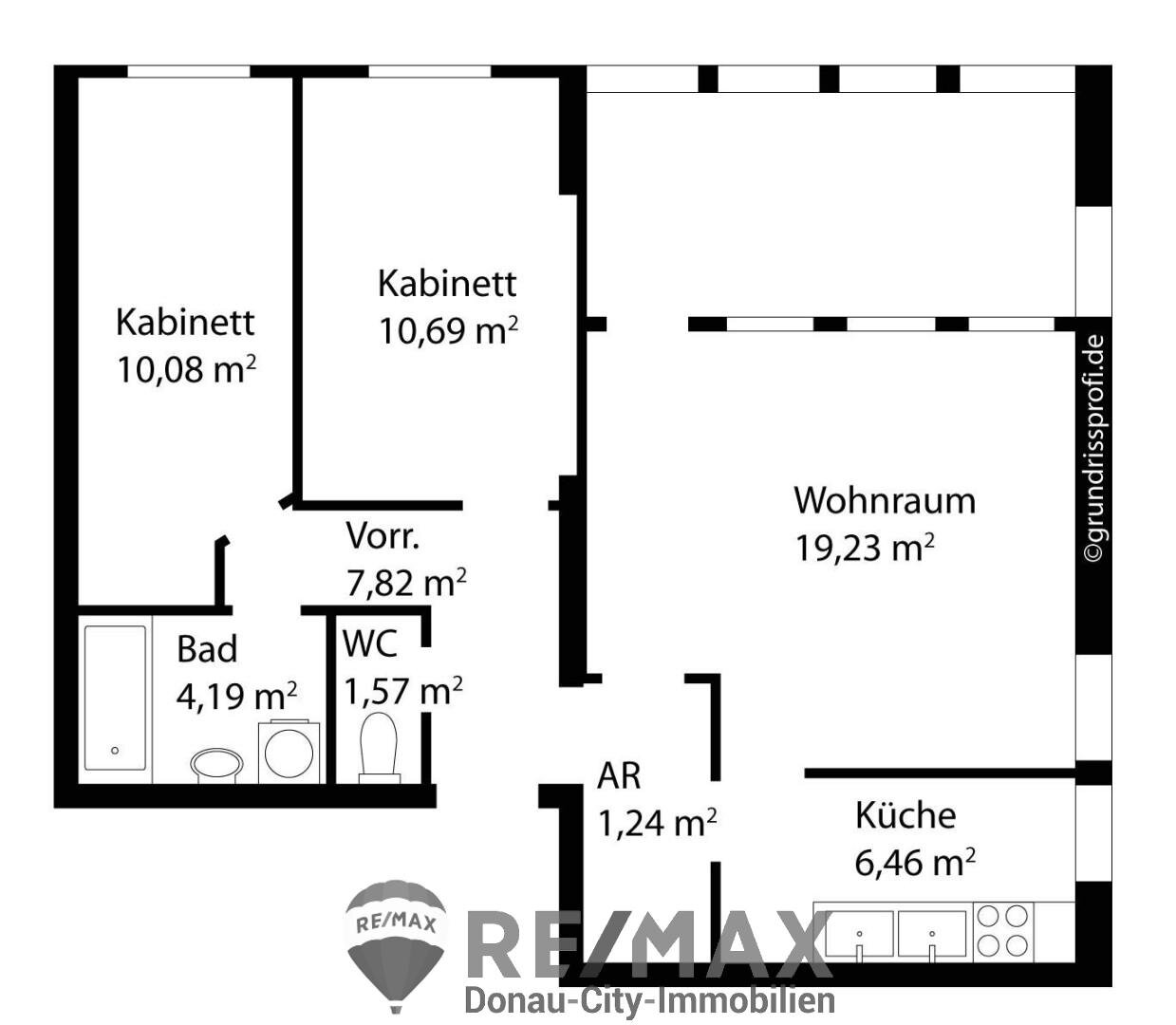 Wohnung zum Kauf 129.000 € 3 Zimmer 61 m²<br/>Wohnfläche 1.<br/>Geschoss Hollabrunn 2020