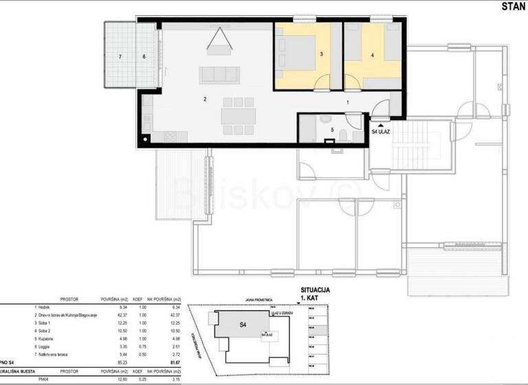 Wohnung zum Kauf 498.000 € 3 Zimmer 82 m² Kolan