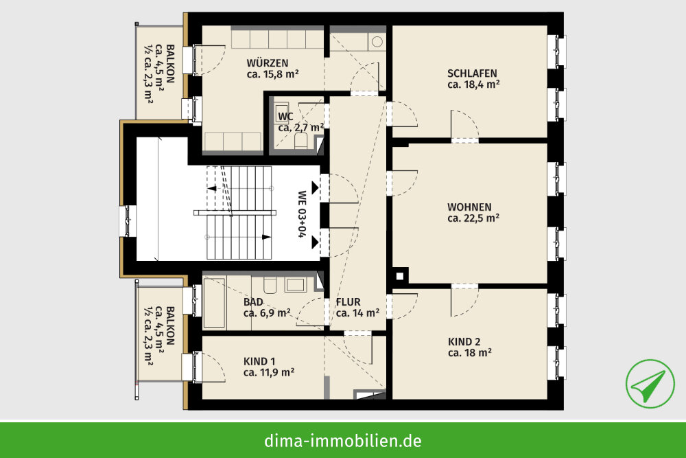 Wohnung zum Kauf 567.500 € 4 Zimmer 114,6 m²<br/>Wohnfläche 2.<br/>Geschoss Nathanaelstraße 13 Altlindenau Leipzig 04177