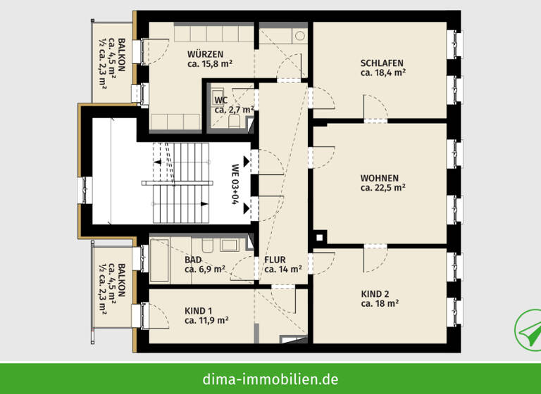 Wohnung zum Kauf 565.000 € 4 Zimmer 114,6 m²<br/>Wohnfläche 2.<br/>Geschoss Nathanaelstraße 13 Altlindenau Leipzig 04177