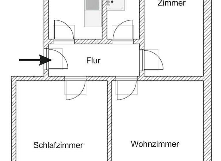 Wohnung zur Miete 390 € 3 Zimmer 60 m² 1. Geschoss frei ab 01.03.2026 Steinstr. 1 Bad Kleinen 23996