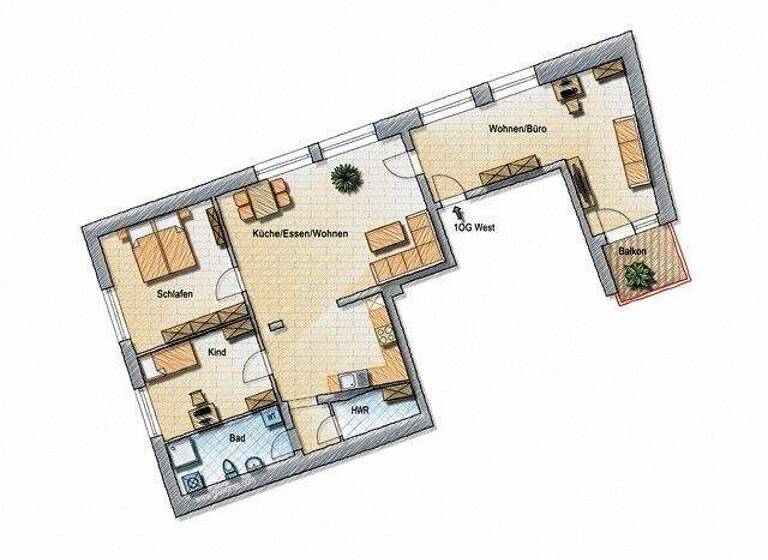 Wohnung zum Kauf 411.000 € 3,5 Zimmer 111,2 m² 1. Geschoss Babenhausen 87727