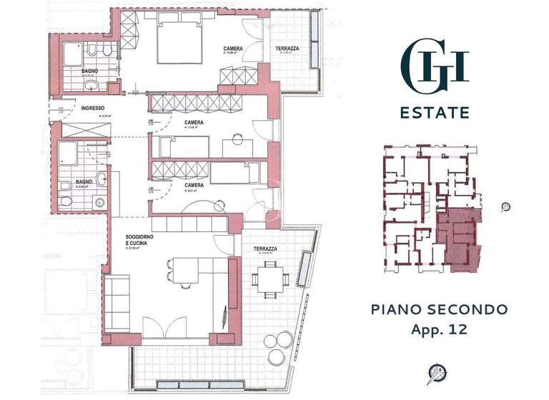 Wohnung zum Kauf - Erstbezug 470.000 € 4 Zimmer 101 m² 2. Geschoss frei ab sofort Via Monte Grappa 2/4/6 Rovereto 38068