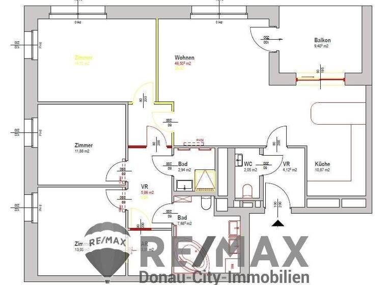 Wohnung zum Kauf 629.000 € 4 Zimmer 106,8 m² 4. Geschoss Wien, Donaustadt 1220