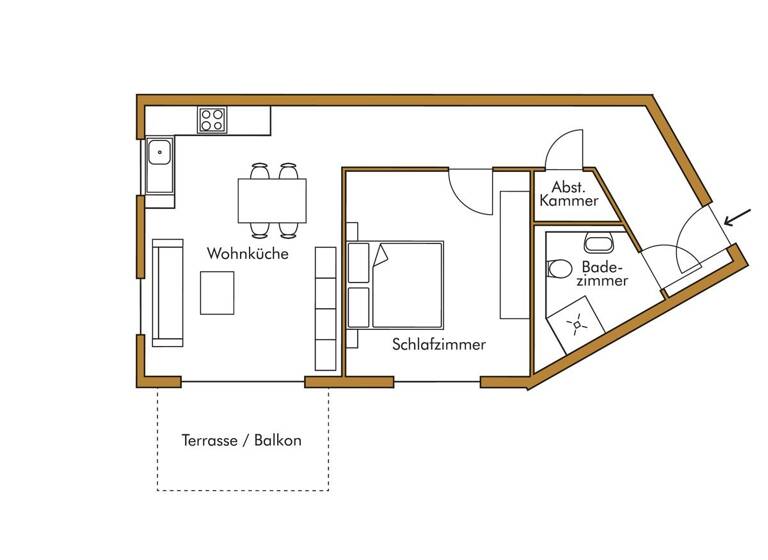 Wohnung zum Kauf 293.300 € 2,5 Zimmer 60,5 m² EG Bretten 75015