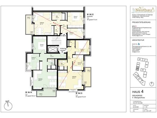 Wohnung zum Kauf - Neubau provisionsfrei 553.700 € 3 Zimmer 78 m² 5 Geschosse Freiladestraße 2 Brühl Freiburg im Breisgau 79106