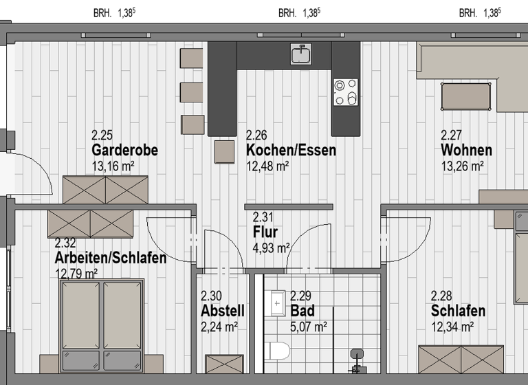 Wohnung zum Kauf - Erstbezug provisionsfrei 440.000 € 3 Zimmer 80 m² 2. Geschoss frei ab sofort Wildrosenweg Basdorf Wandlitz 16348