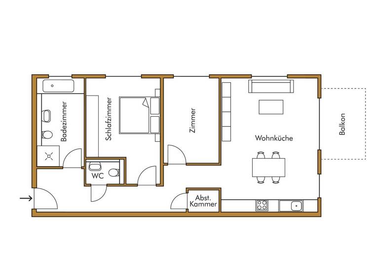 Wohnung zum Kauf 425.300 € 3,5 Zimmer 88,8 m² EG Bretten 75015