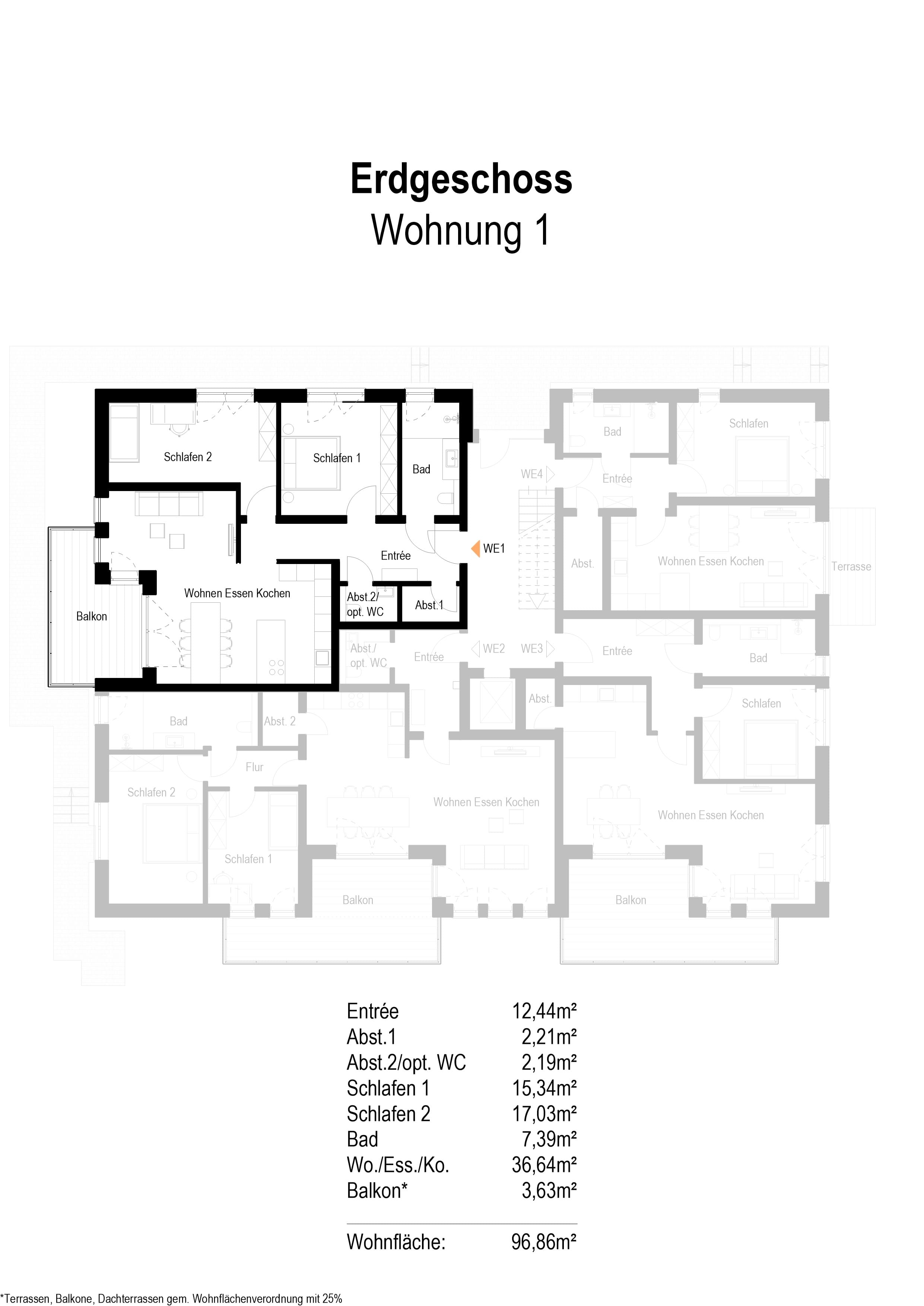 Wohnung zum Kauf provisionsfrei 412.000 € 3 Zimmer 97 m²<br/>Wohnfläche Meschede Meschede 59872