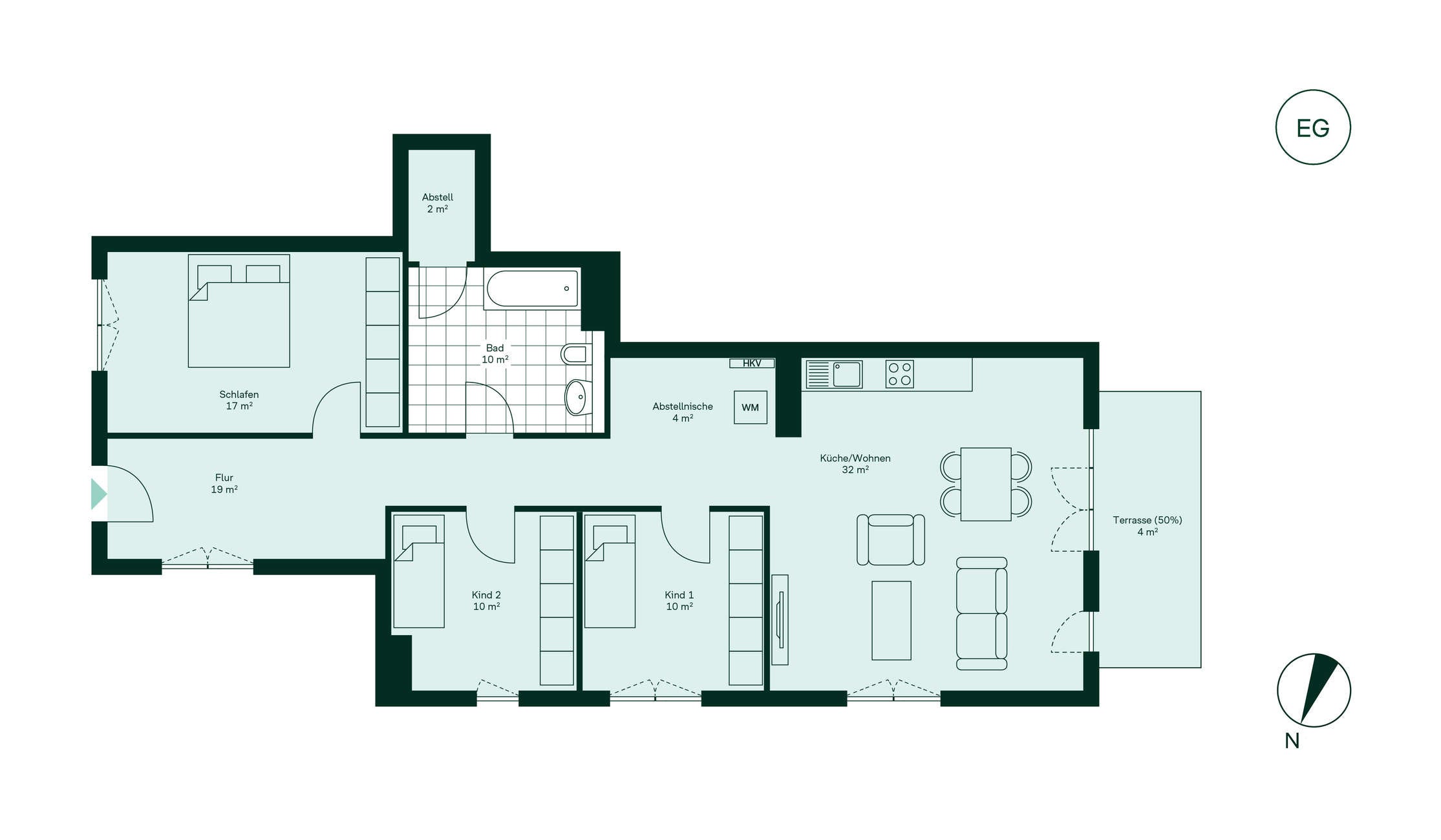 Wohnung zum Kauf provisionsfrei 449.900 € 4 Zimmer 111,2 m²<br/>Wohnfläche EG<br/>Geschoss ab sofort<br/>Verfügbarkeit Ladestraße 7b Hasloh 25474