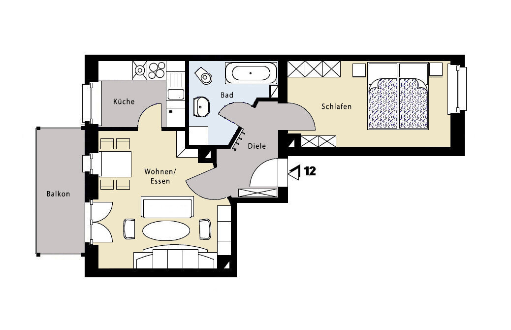 Wohnung zum Kauf 140.000 € 2 Zimmer 50 m²<br/>Wohnfläche 2.<br/>Geschoss Gohlis - Mitte Leipzig 04155