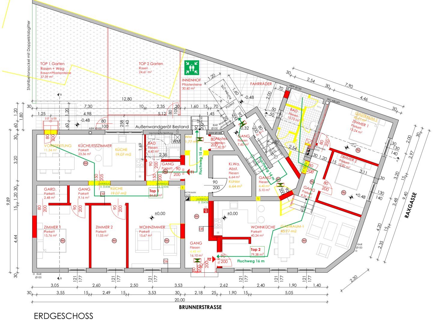 Wohn- und Geschäftshaus zum Kauf als Kapitalanlage geeignet 1.300.000 € 358,6 m²<br/>Fläche 675 m²<br/>Grundstück Brunner Straße Wiener Neustadt 2700