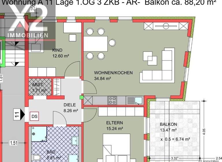 Wohnung zum Kauf - Erstbezug 378.100 € 3 Zimmer 88,2 m² EG Wittlich 54516