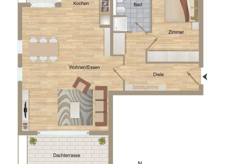 Penthouse zum Kauf 645.000 € 2 Zimmer 81 m² frei ab sofort Sachsenhausen Frankfurt am Main 60598