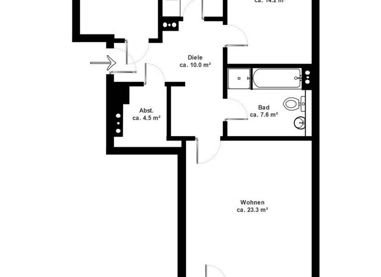 Wohnung zum Kauf 698.000 € 3 Zimmer 81 m² 3. Geschoss Lokstedt Hamburg 22529